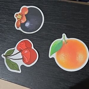 Stickers Womens Cute Fun Unique Y2k 1 Ea Cherries orange mangosteen fruit